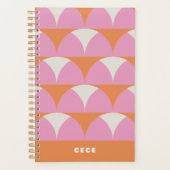 Modernes geometrisches Retro-personalisiert Planer (Vorderseite)