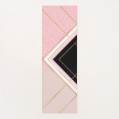 Modernes geometrisches rosa goldfarbenes Design Yogamatte (Vorderseite)