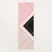 Modernes geometrisches rosa goldfarbenes Design Yogamatte (Rückseite)