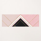 Modernes geometrisches rosa goldfarbenes Design Yogamatte (Vorderseite (Horizontal))