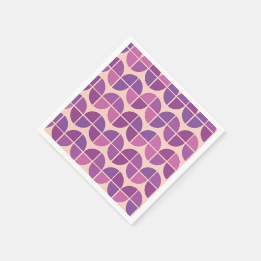 Modernes geometrisches rosa Lila Muster aus dem Mi Serviette (Ecke)