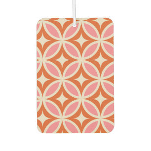 Modernes geometrisches rosa Orangenmuster Mitte de Autolufterfrischer