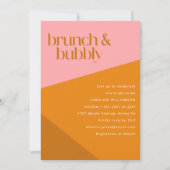 Modernes geometrisches rosafarbenes Brautparty Einladung (Vorderseite)