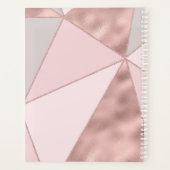 Modernes geometrisches Rose-Monogramm Planer (Rückseite)