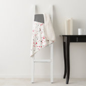 Modernes geometrisches Rotes Grau Terrazzo Sherpadecke (Beispiel)