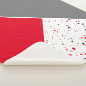Modernes geometrisches Rotes Grau Terrazzo Sherpadecke (3/4)