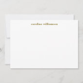 Modernes geometrisches Rotes Olive Green Mit Monog Mitteilungskarte (Vorderseite)