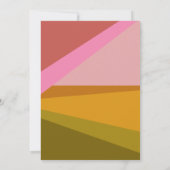 Modernes geometrisches Rotes Olive Green Mit Monog Mitteilungskarte (Rückseite)