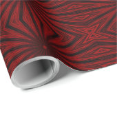 Modernes geometrisches, rotes, schwarzes Papier Geschenkpapier (Rolleneckpunkt)