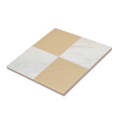 Modernes geometrisches Schachbrett aus Goldmarmor Fliese (Seite)