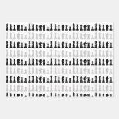 Modernes geometrisches Schachspiel-Muster Geschenkpapier Set (Vorderseite)