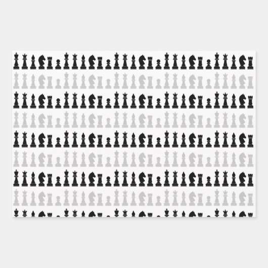 Modernes geometrisches Schachspiel-Muster Geschenkpapier Set (Vorderseite)