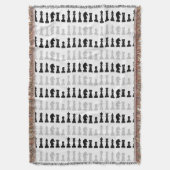 Modernes geometrisches Schachspielmuster Decke (Vorderseite Vertikal)