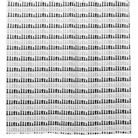 Modernes geometrisches Schachspielmuster Duschvorhang (Vorderseite)