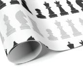 Modernes geometrisches Schachspielmuster Geschenkpapier (Rolleneckpunkt)