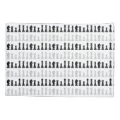 Modernes geometrisches Schachspielmuster Kissenbezug (Rückseite)