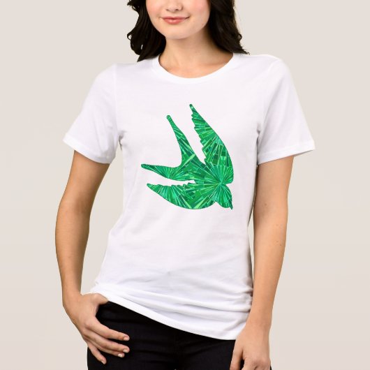 Modernes geometrisches Schlucken Tri-Blend Shirt (Vorderseite)