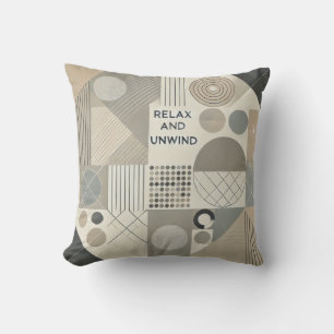 Modernes geometrisches Schubkissen - Relax und Ent Kissen