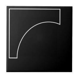 Modernes geometrisches Schwarz und Weiß Fliese