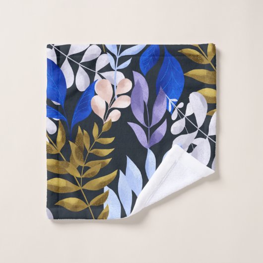 Modernes geometrisches Schwarz-Weiß-Badetuch-Set Badhandtuch Set (Waschlappen)