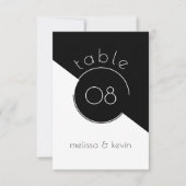 Modernes geometrisches Schwarz-Weiß-Design Einladung (Vorderseite)