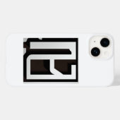 Modernes geometrisches Schwarz-Weiß-Gehäuse Case-Mate iPhone Hülle (Rückseite (Horizontal))