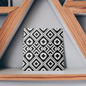 Modernes geometrisches Schwarz-Weiß-Muster Fliese