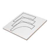 Modernes geometrisches Schwarz-Weiß-Muster Fliese (Seite)