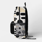Modernes geometrisches Schwarz-weißes Abstraktes P Bedruckter Rucksack (Rechts)