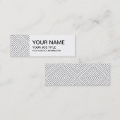 Modernes geometrisches schwarze Quadrat-Muster auf Mini Visitenkarte (Vorne/Hinten)