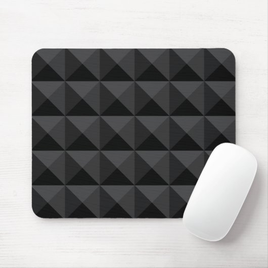 Modernes geometrisches schwarzes Quadrat-Muster Mousepad (Mit Mouse)