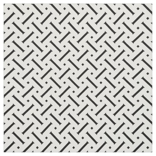 Modernes geometrisches Schwarzweiss-Muster Stoff (Muster)