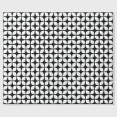 Modernes geometrisches Schwarzweiss-Packpapier Geschenkpapier (Flach)