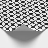Modernes geometrisches Schwarzweiss-Packpapier Geschenkpapier (Ecke)