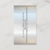 Modernes geometrisches Silber, Scheren Visitenkarte (Rückseite)