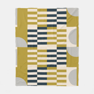 Modernes geometrisches, skandinavisches Retro-Must Fleecedecke
