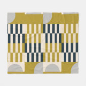 Modernes geometrisches, skandinavisches Retro-Must Fleecedecke (Vorderseite (Horizontal))