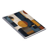 Modernes geometrisches SpiralNotebook - Minimalist Notizblock (Rechte Seite)