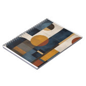 Modernes geometrisches SpiralNotebook - Minimalist Notizblock (Linke Seite)