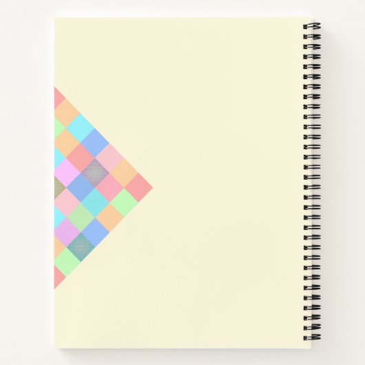 Modernes geometrisches SpiralNotebook mit Individu Notizblock (Rückseite)