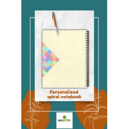 Modernes geometrisches SpiralNotebook mit Individu Notizblock