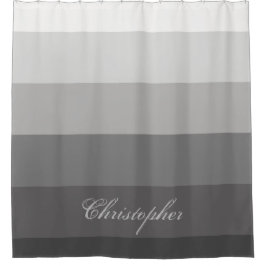 Modernes geometrisches Steigungs-Grau mit Duschvorhang