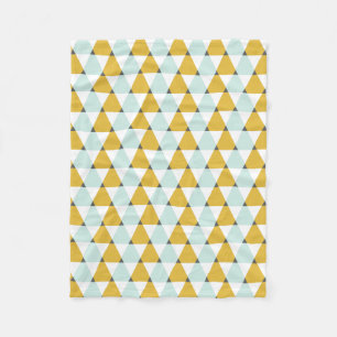 Modernes geometrisches tadelloses gelbes fleecedecke