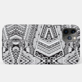 Modernes, geometrisches Tribal-Muster aus Schwarz  Case-Mate iPhone Hülle (Rückseite (Horizontal))