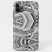 Modernes, geometrisches Tribal-Muster aus Schwarz Case-Mate iPhone Hülle (Rückseite)