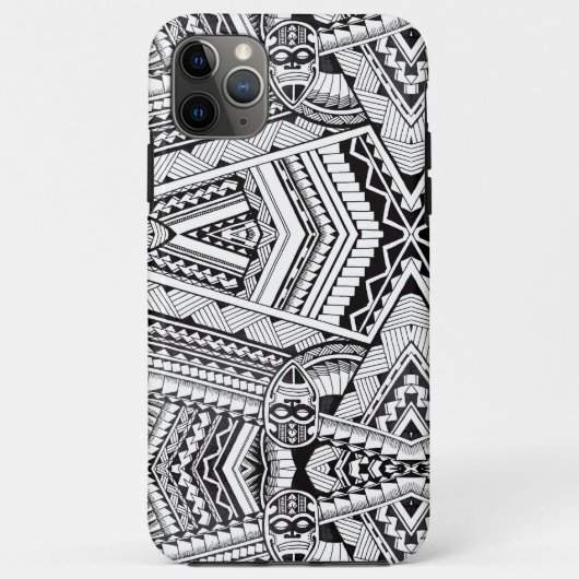 Modernes, geometrisches Tribal-Muster aus Schwarz  Case-Mate iPhone Hülle (Rückseite)