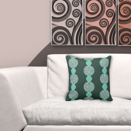 Modernes geometrisches Turquoise-Muster Kissen