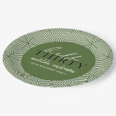 Modernes geometrisches und skritisches 30. Party Pappteller (Schrägansicht)