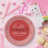 Modernes geometrisches und skritisches 30. Party Pappteller (Party)