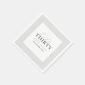 Modernes geometrisches und skritisches 30. Party Serviette (Ecke)